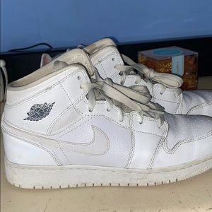 Nike White Hightop Air Jordans